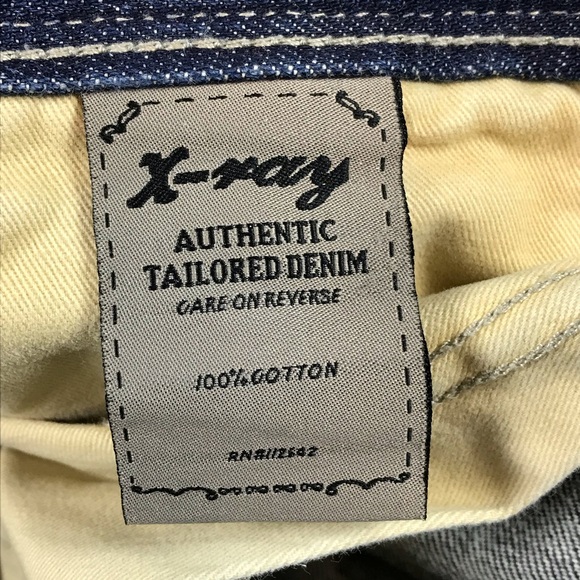 X-Ray Men’s Distressed Faded Blue Straight Leg Denim Jeans Size 36 - Picture 6 of 10